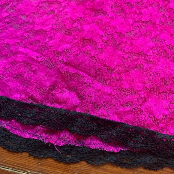 Seductive Wear Bright Pink Black Underwire Push Dress Babydoll by Cinema Etoile - Picture 4 of 12